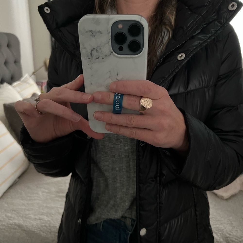 Black puffer jacket
